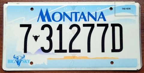 Montana - tablica z USA