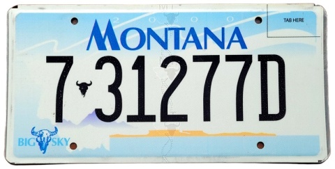 Montana - tablica z USA