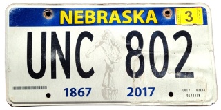 Nebraska 2021 - tablica z USA