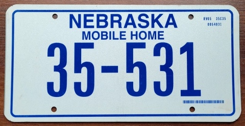 Nebraska - tablica z USA
