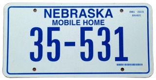 Nebraska - tablica z USA