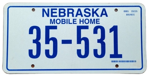 Nebraska - tablica z USA