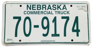 Nebraska - tablica z USA