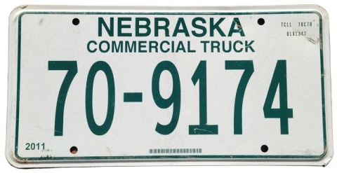 Nebraska - tablica z USA