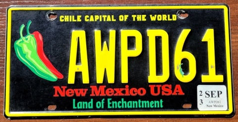 New Mexico 2023 - tablica z USA