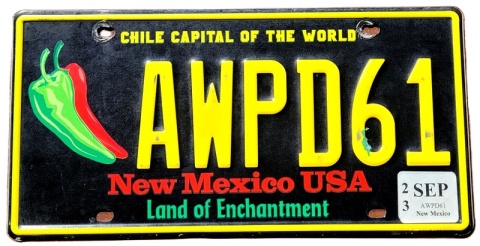 New Mexico 2023 - tablica z USA