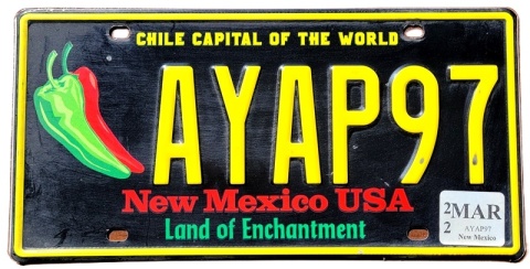 New Mexico 2022 - tablica z USA
