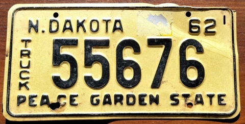 North Dakota 1962 - tablica z USA