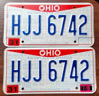 Ohio 2019 para - tablice z USA