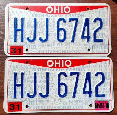 Ohio 2019 para - tablice z USA