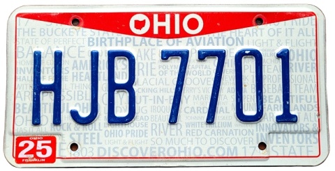 Ohio - tablica z USA