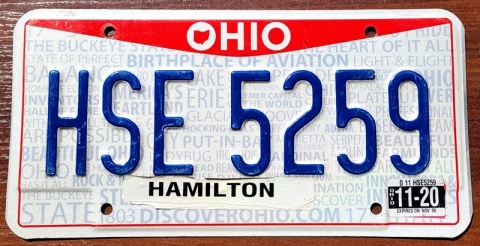 Ohio 2020 - tablica z USA