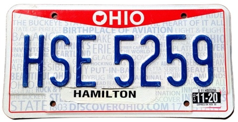 Ohio 2020 - tablica z USA