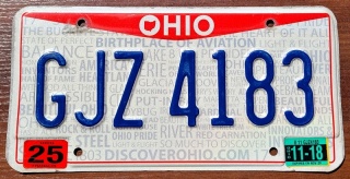 Ohio 2018 - tablica z USA