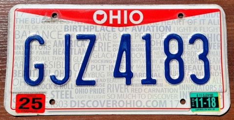 Ohio 2018 - tablica z USA