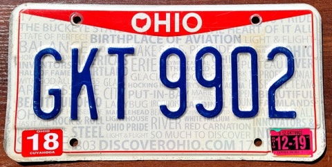 Ohio 2019 - tablica z USA