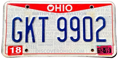 Ohio 2019 - tablica z USA
