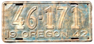 Oregon 1942 - tablica z USA