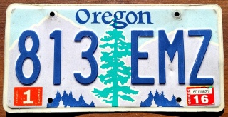 Oregon 2016 - tablica z USA