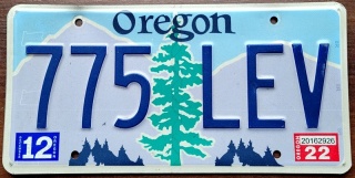 Oregon 2022 - tablica zUSA