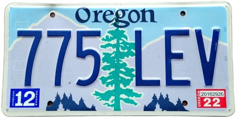 Oregon 2022 - tablica zUSA