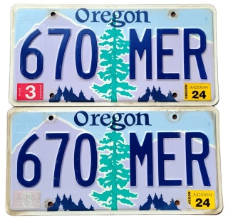 Oregon 2024 para - tablice z USA