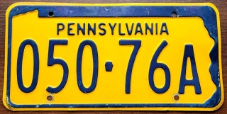 Pennsylvania - tablica z USA