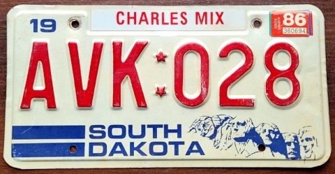 South Dakota 1986 - tablica z USA