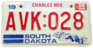 South Dakota 1986 - tablica z USA