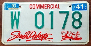 South Dakota 1993 - tablica z USA