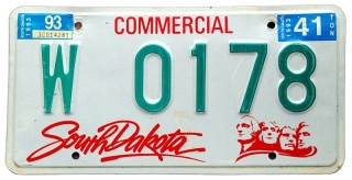 South Dakota 1993 - tablica z USA