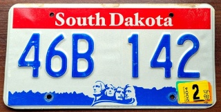 South Dakota 2004 - tablica z USA