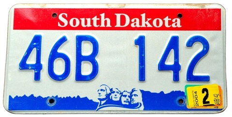 South Dakota 2004 - tablica z USA