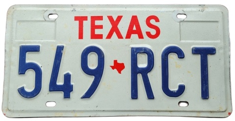 Texas - tablica z USA