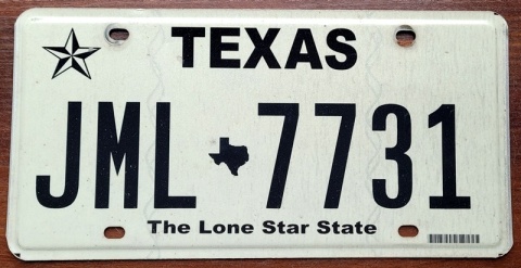 Texas - tablica z USA