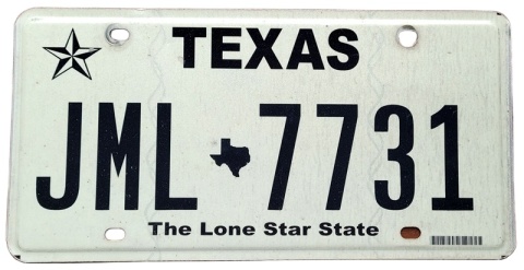 Texas - tablica z USA