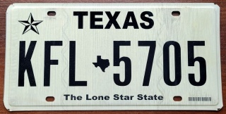 Texas - tablica z USA