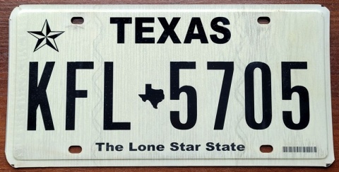 Texas - tablica z USA