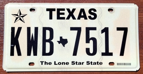 Texas - tablica z USA