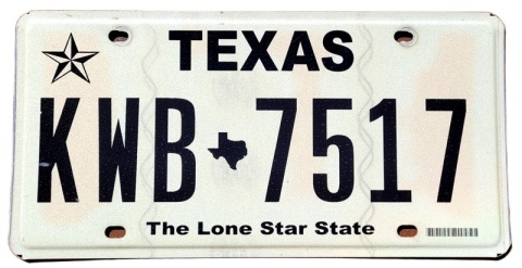 Texas - tablica z USA