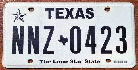 Texas - tablica z USA