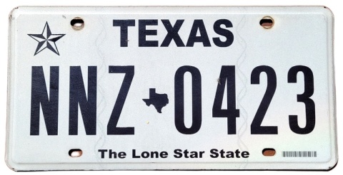 Texas - tablica z USA
