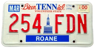 Tennessee 2000 - tablica z USA