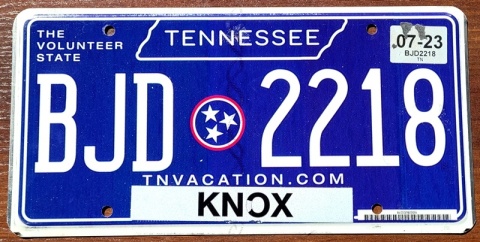 Tennessee 2023 - tablica z USA