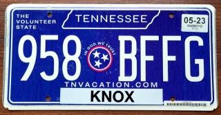 Tennessee 2023 - tablica z USA