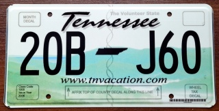 Tennessee - tablica z USA