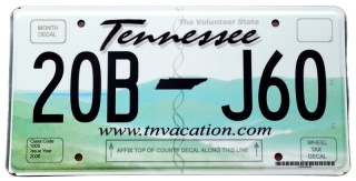 Tennessee - tablica z USA