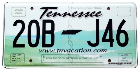 Tennessee - tablica z USA