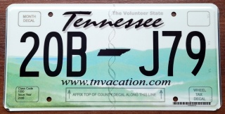 Tennessee - tablica z USA