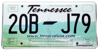 Tennessee - tablica z USA